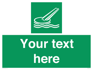 Custom sign safe condition Marine evacuation slide